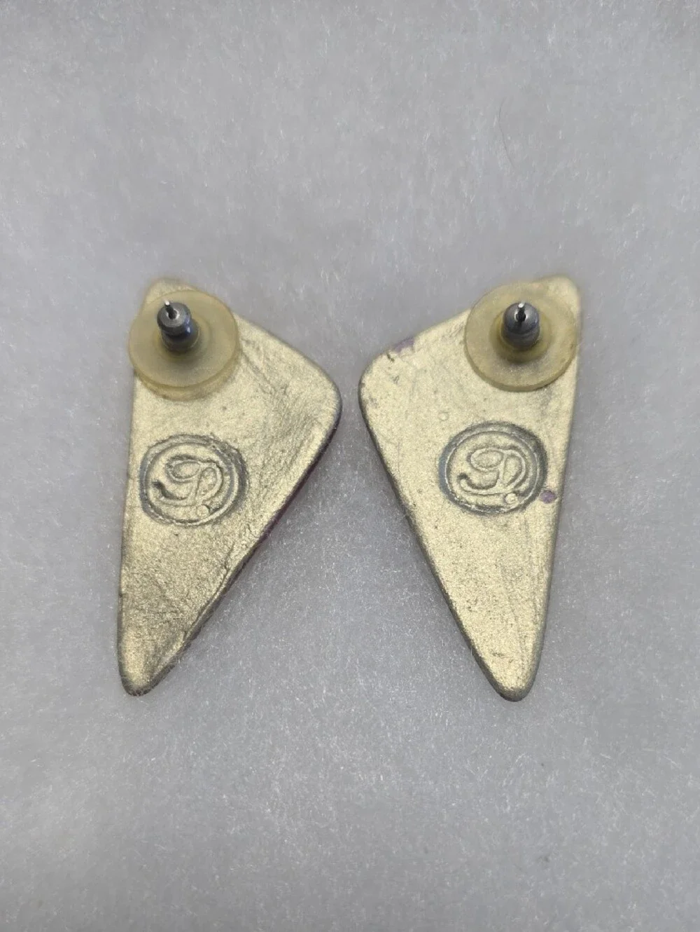 Handcrafted Multicolor Teardrop Earrings - Gold Accent